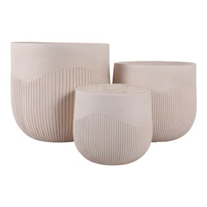 TODDCLIFF SET OF 3 IVORY PLANTER 16 (IN) 5