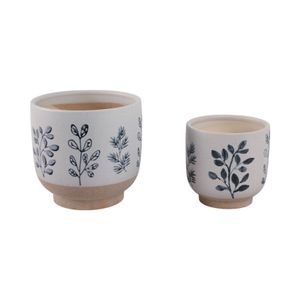 DRYDENBROOK SET OF 2 BLUE PLANTER 8 (IN) 4