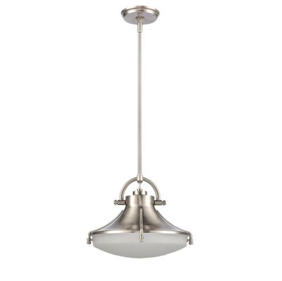 Urbanite 13″ Wide 1-Light Pendant - Satin Nickel