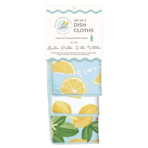 Lemon Blossoms Eco Dish Cloth (Set of 3) 4