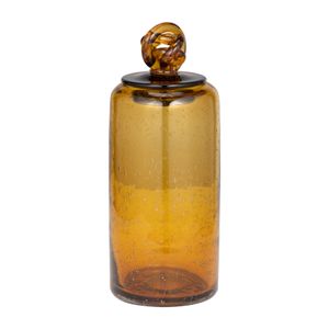 DIXONWELL ORANGE GLASS VASE 12 (IN) 3