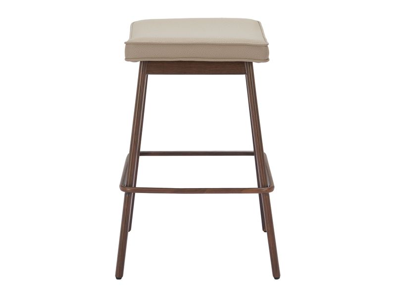 Divat Counter Stool Beige & Walnut 3