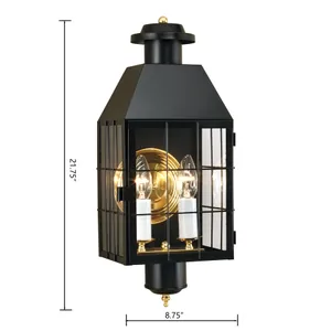American Heritage 21.75'' High 2-Light Outdoor Sconce - Black 2