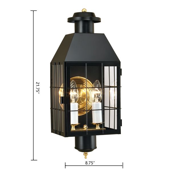 American Heritage 21.75'' High 2-Light Outdoor Sconce - Black