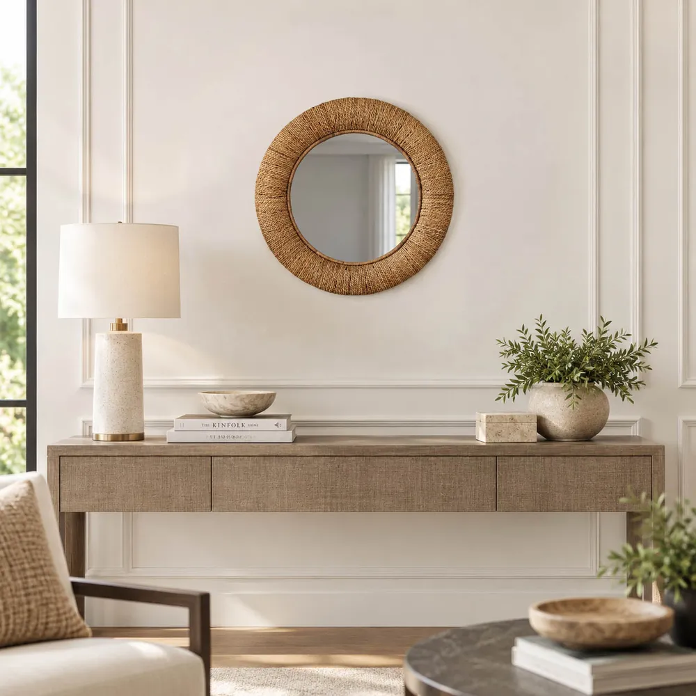 DRAPERRIDGE BROWN MIRROR 32 (IN)