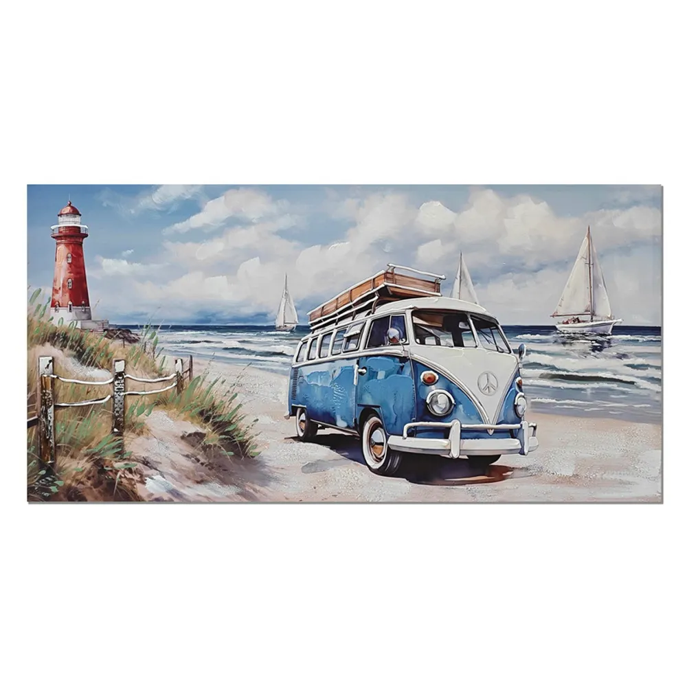 47-1/4" BEACH VAN CANVAS ART