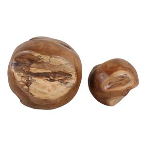 HEATHMOOR SET OF 2 BROWN ORBS 12 (IN) 6