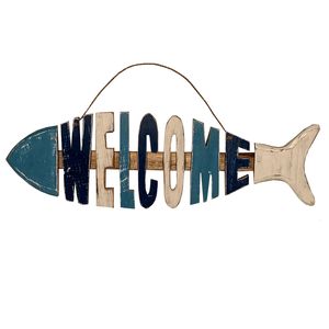 24" WELCOME SLAT FISH IN MULTI-COLOR 1