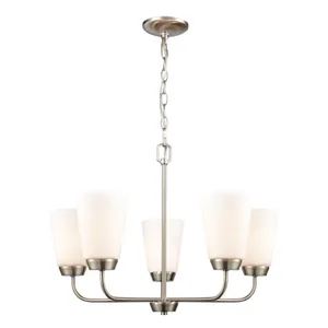 Winslow 25'' Wide 5-Light Chandelier - Brushed Nickel 1