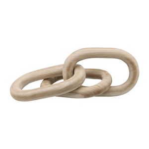 28" 3 WOODEN LINKS, NATURAL 7