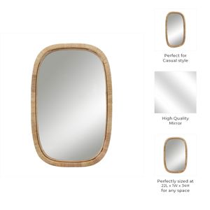 GRAYDONWOOD BROWN MIRROR 34 (IN) 10