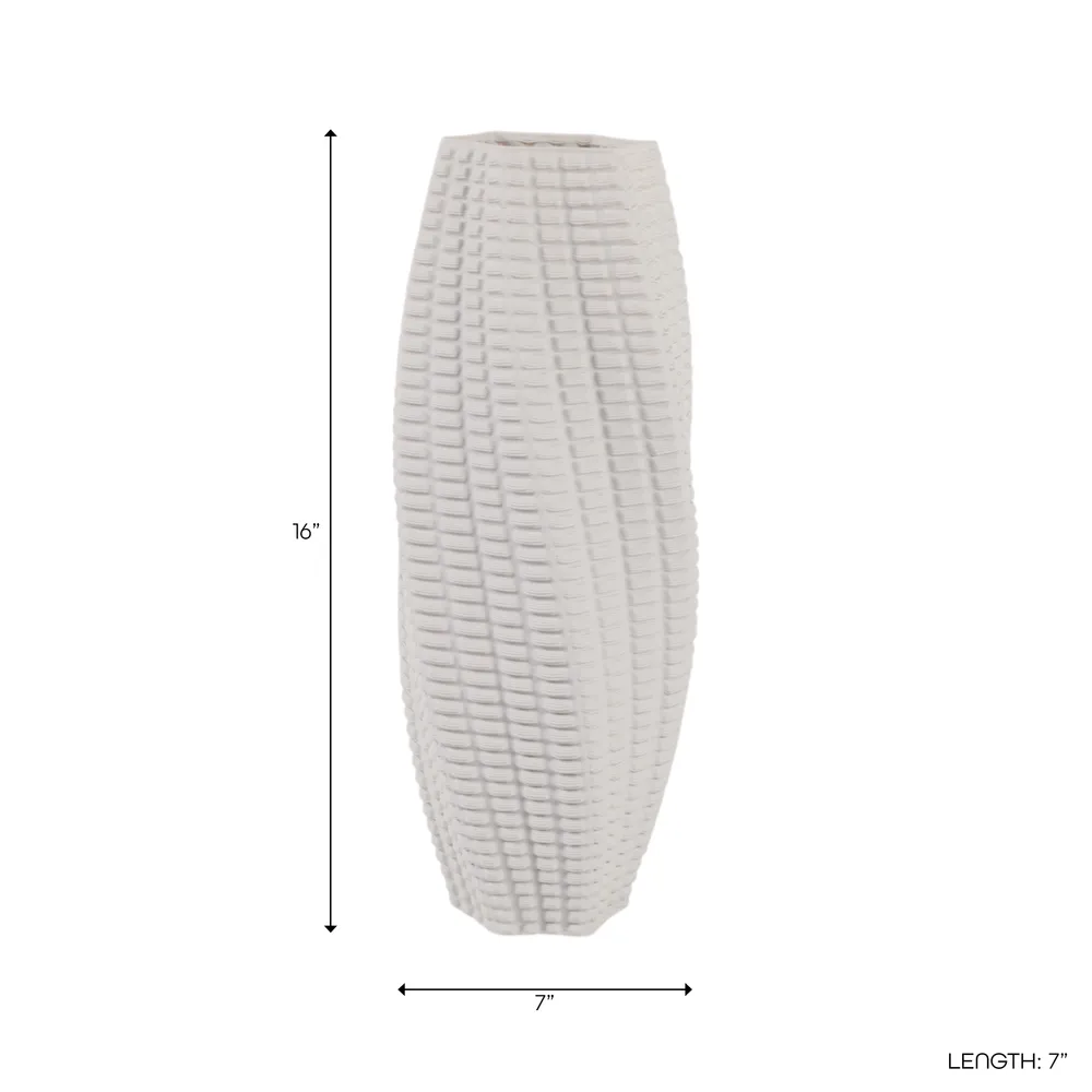 ELWINROSE WHITE VASE 16 (IN)