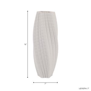 ELWINROSE WHITE VASE 16 (IN) 10