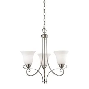 Brighton 20'' Wide 3-Light Chandelier - Brushed Nickel 1