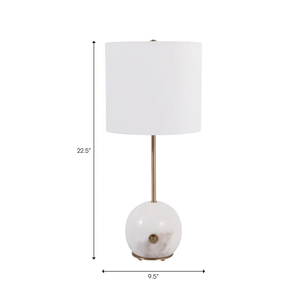 BRIGHTONLEY WHITE LAMP 23 (IN)