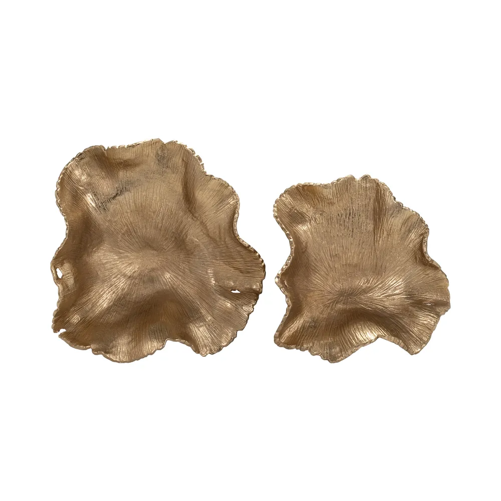 HAWLEYPORT SET OF 2 GOLD BOWLS 5 (IN)