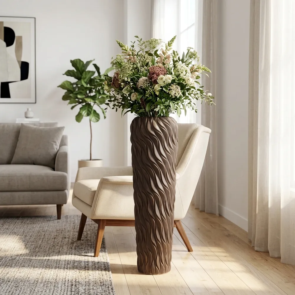 ROYVALE BROWN VASE 34 (IN)