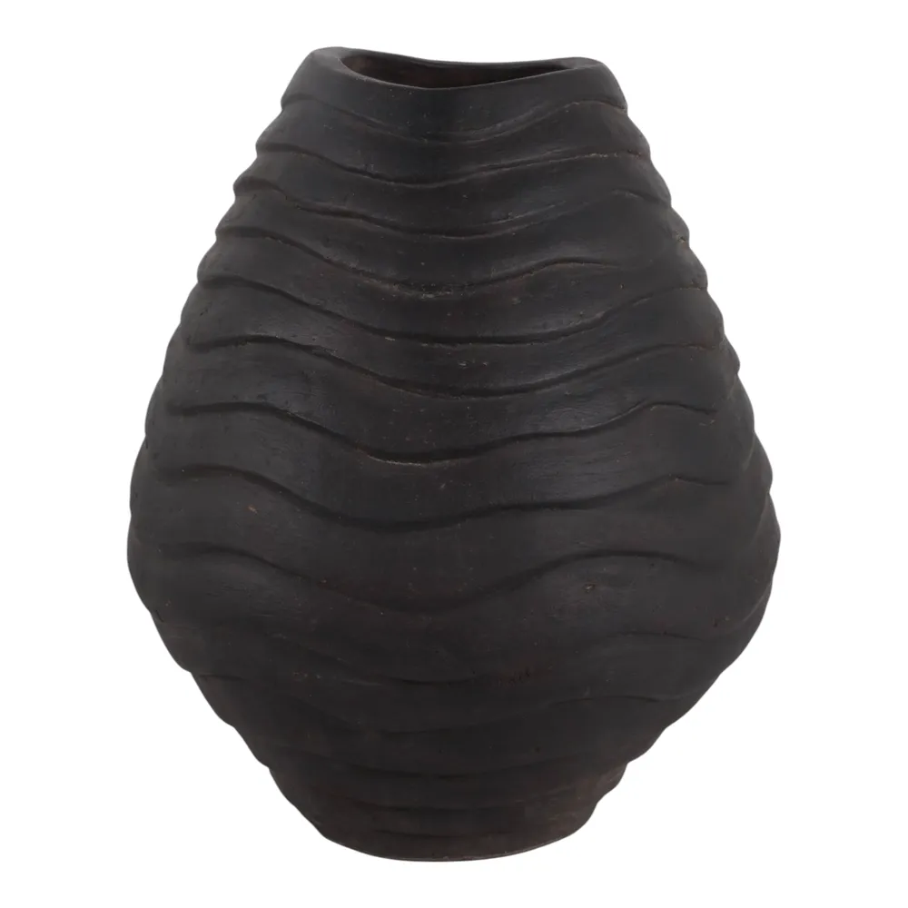 HAVENOAK BLACK VASE 14 (IN)