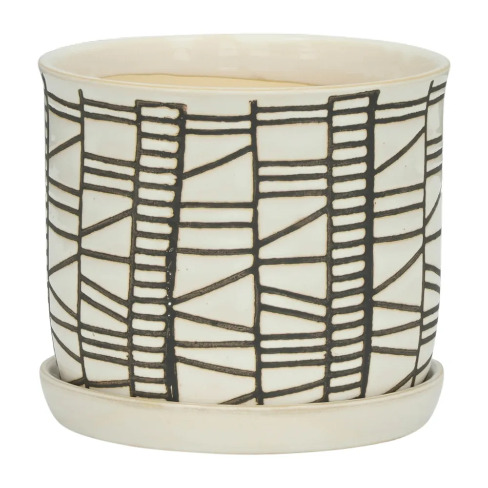 HOUSTONLAKE SET OF 2 IVORY PLANTER 7 (IN)
