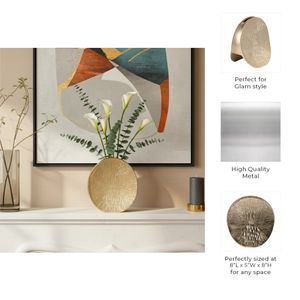 CUTTERROSE GOLD VASE 8 (IN) 10