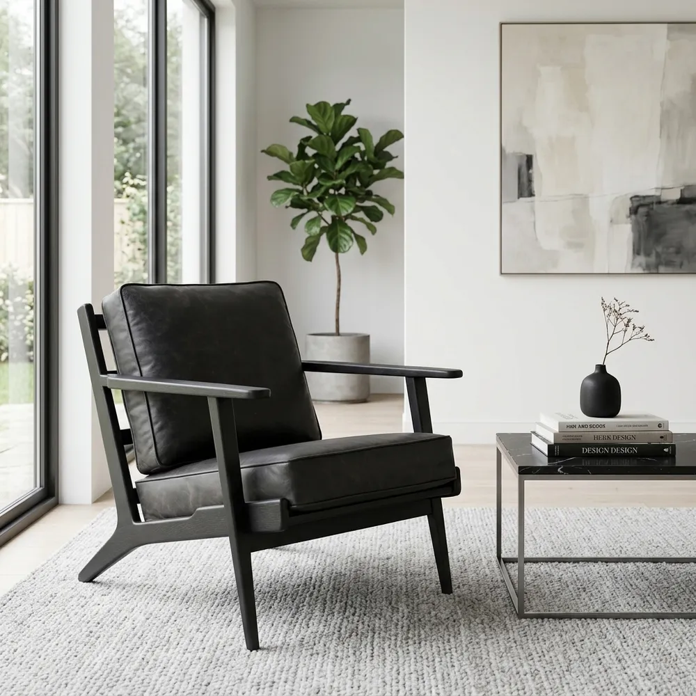 GORDONOAK BLACK CHAIR 31 (IN)