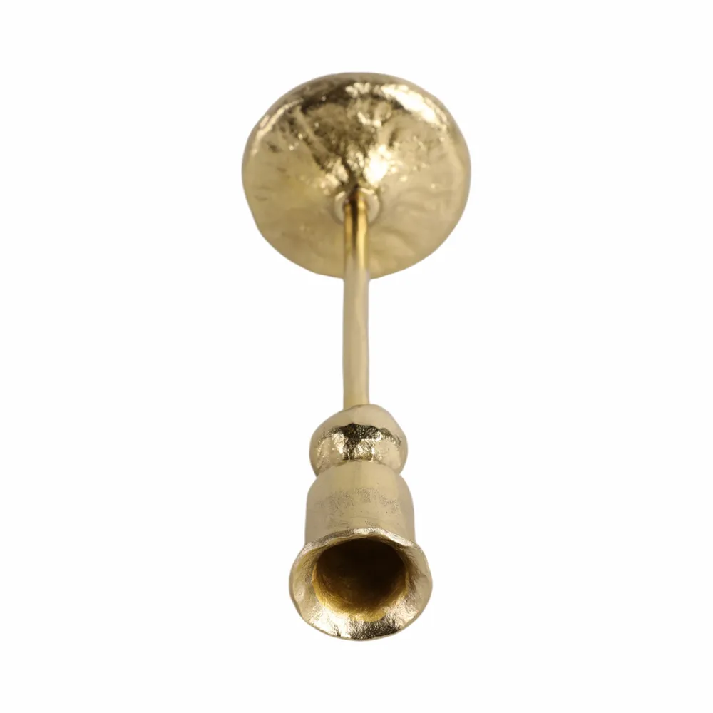 BAKERHAM GOLD CANDLE HOLDER 9 (IN)
