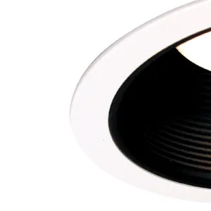 Intra 6'' Wide 1-Light Recessed Trim - White with Black 3