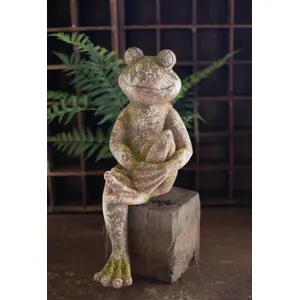 Small Faux Concrete Frog 1