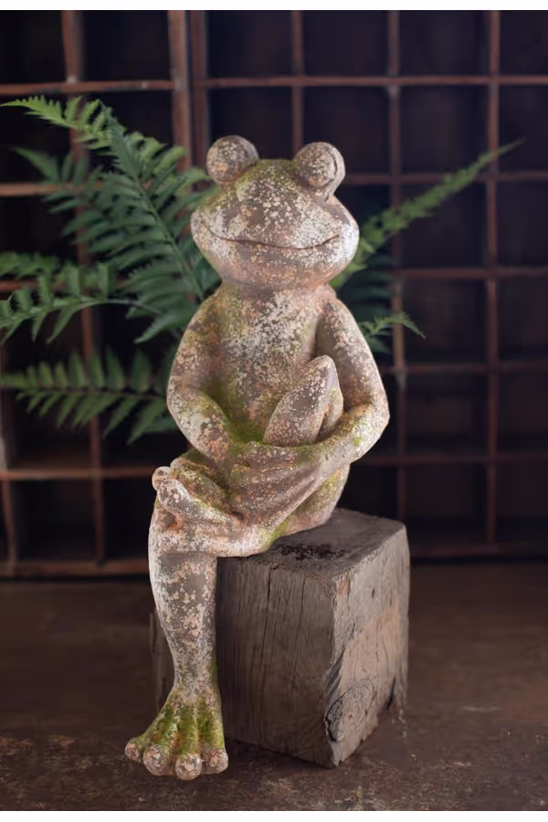 Small Faux Concrete Frog