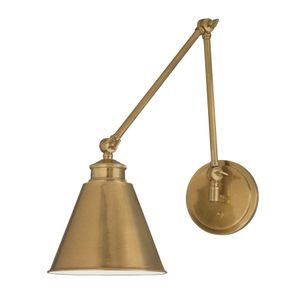 Aidan 18.5'' High 1-Light Swingarm Sconce - Aged Brass 1
