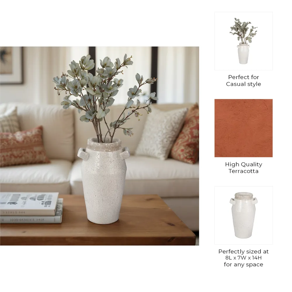 CLYDELAND GRAY VASE 14 (IN)
