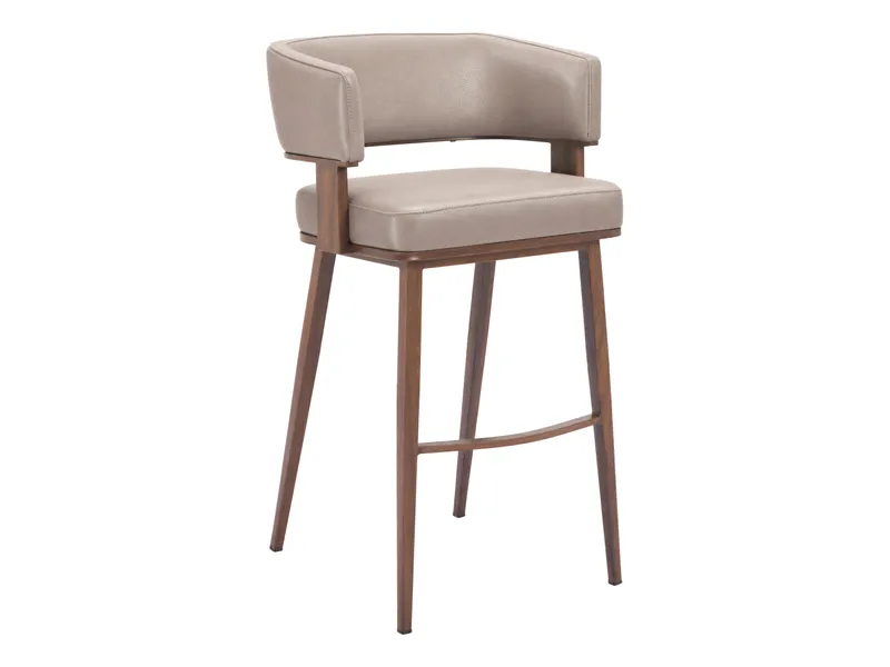 Poise Barstool Brown & Walnut 7