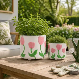 GARTONDALE SET OF 2 PINK PLANTER 8 (IN) 10