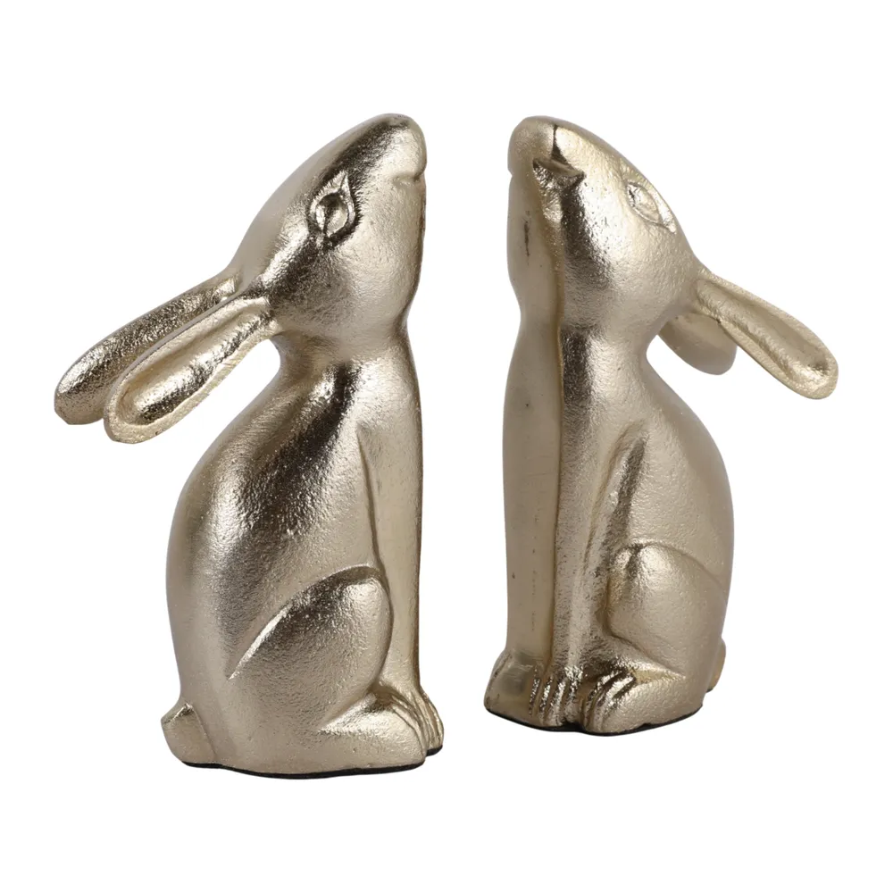 RAMONAHAM SET OF 2 GOLD BOOKENDS 7 (IN)