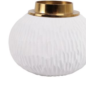 ADLERCREST WHITE VASE 6 (IN) 6