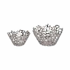 RAYMONDOAK SET OF 2 SILVER BOWLS 8 (IN) 3