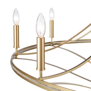 Noura 60'' Wide 15-Light Chandelier - Champagne Gold 4