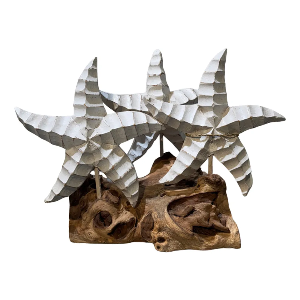 12" THREE STARFISH ON DRIFTWOOD