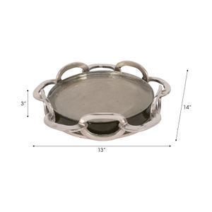 13" PALMAS SMALL SILVER LINK TRAY 8