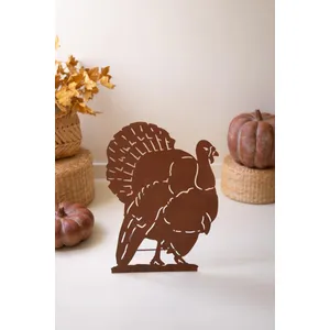 Rustic Metal Thanksgiving Turkey Stand 1