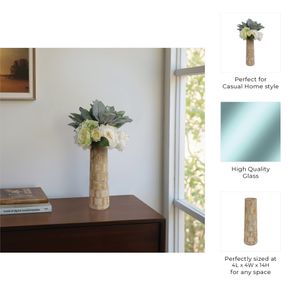 STORMGROVE BROWN GLASS VASE 14 (IN) 10