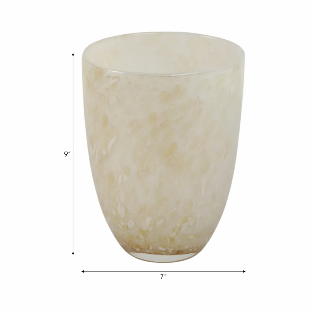 GORTONMOOR IVORY GLASS VASE 9 (IN)