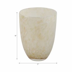 GORTONMOOR IVORY GLASS VASE 9 (IN) 9