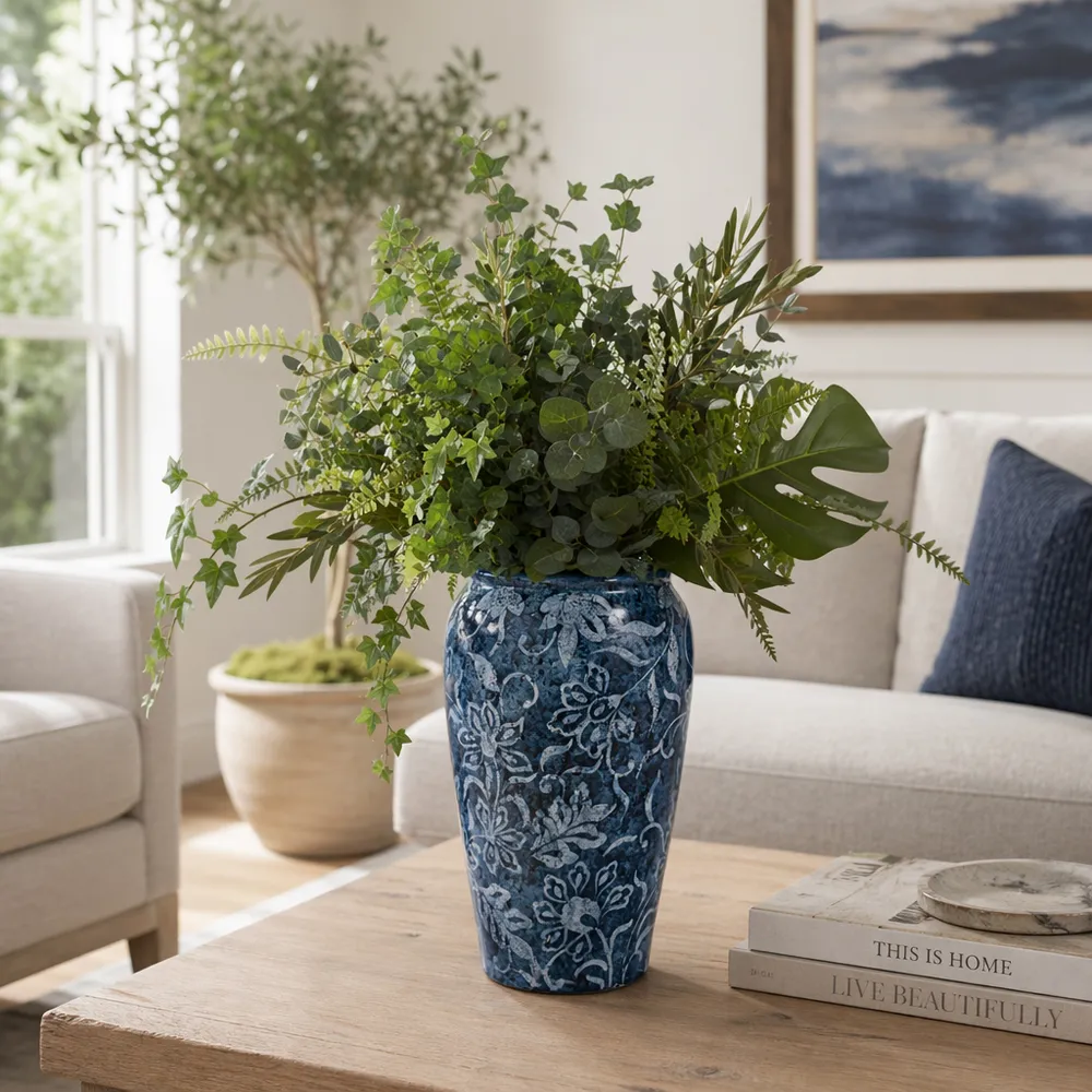 NOLANFORD BLUE VASE 14 (IN)