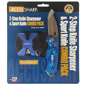 SNE Blue Two Step & AccuSharp Blue Sport Knife Combo 3
