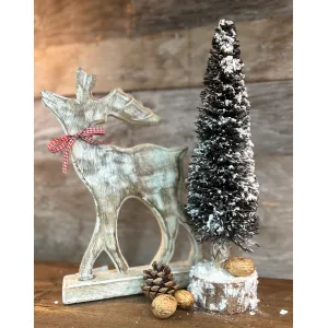 Small Snow Covered Twig Tree 16in 1