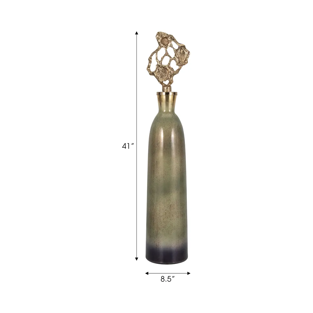 BECKETTWELL GOLD GLASS VASE 41 (IN)