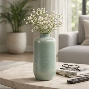 HOLLISSIDE GREEN VASE 12 (IN) 11