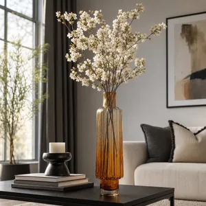 VINSON ORANGE GLASS VASE 20 (IN) 10