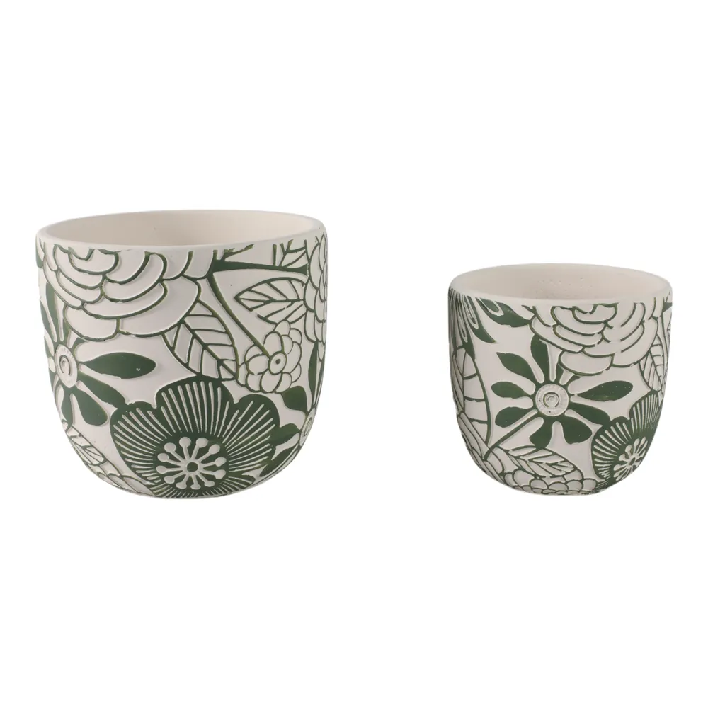 KAYEFORD SET OF 2 WHITE PLANTER 8 (IN)